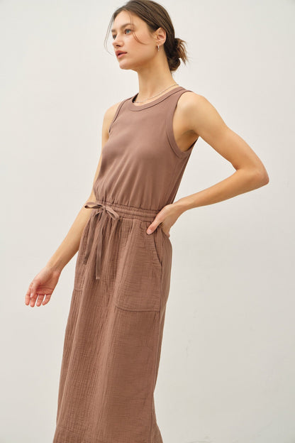 Pocket Front Midi Dress