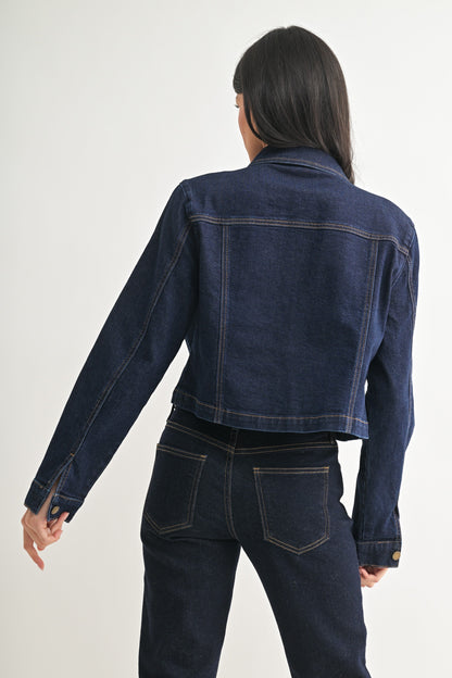 Just Black Snap Button Denim Jacket