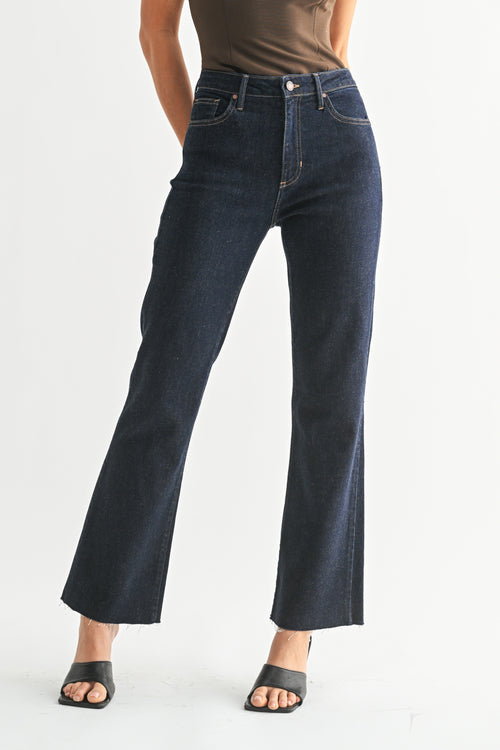 Just Black Cropped Flare Jean