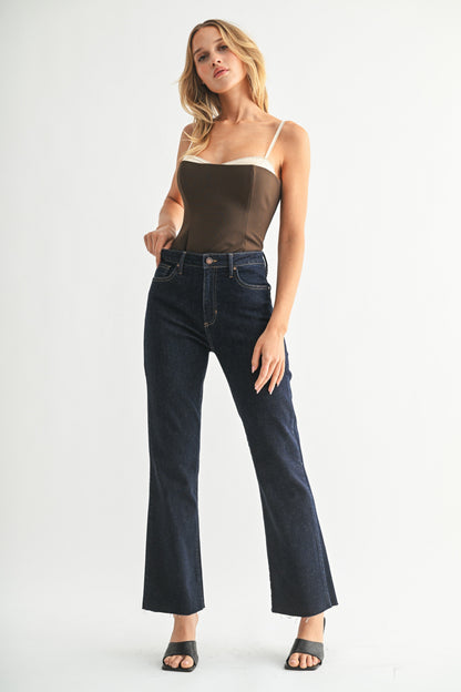 Just Black Cropped Flare Jean
