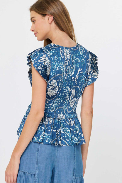 Floral V-Neck Blouse
