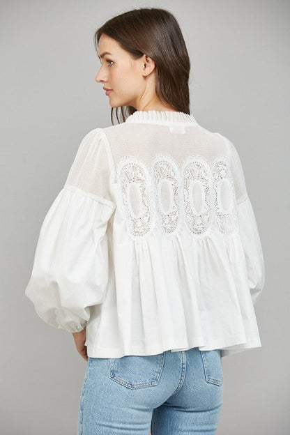 Fate Lace Contrast Blouse