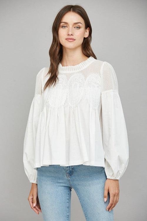 Fate Lace Contrast Blouse