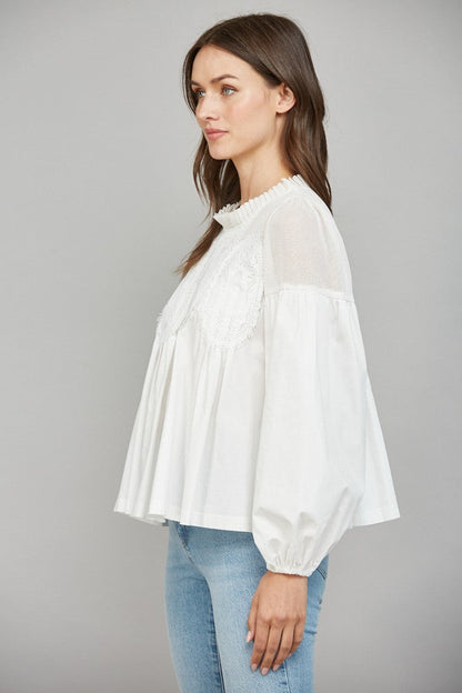 Fate Lace Contrast Blouse