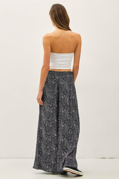 Paisly Ultra Wide Leg Pant