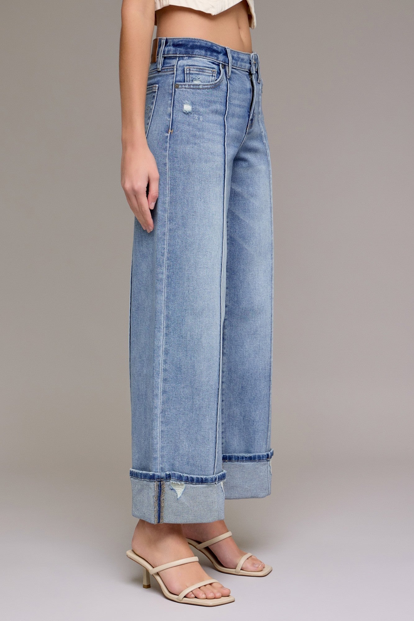 Hidden Nori Mid Rise Extra Wide Leg