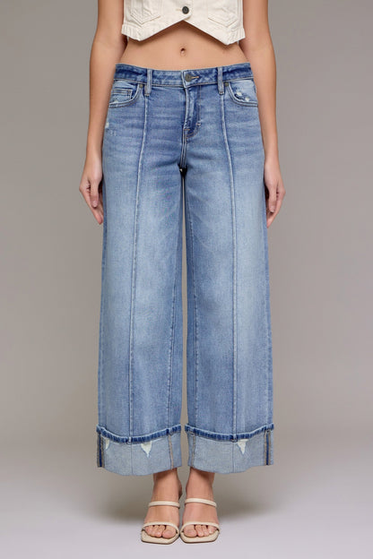 Hidden Nori Mid Rise Extra Wide Leg