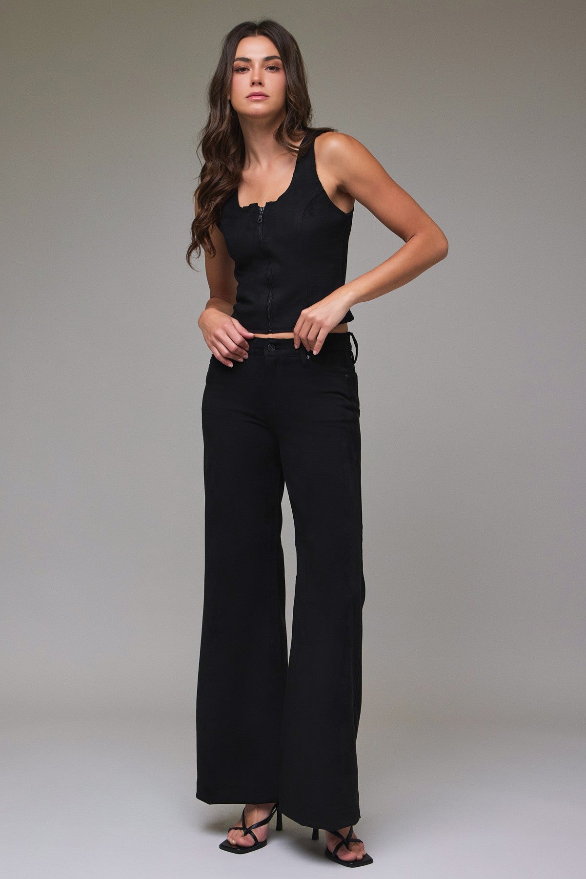 Hidden Suede Stretch Comfort Flare Pant