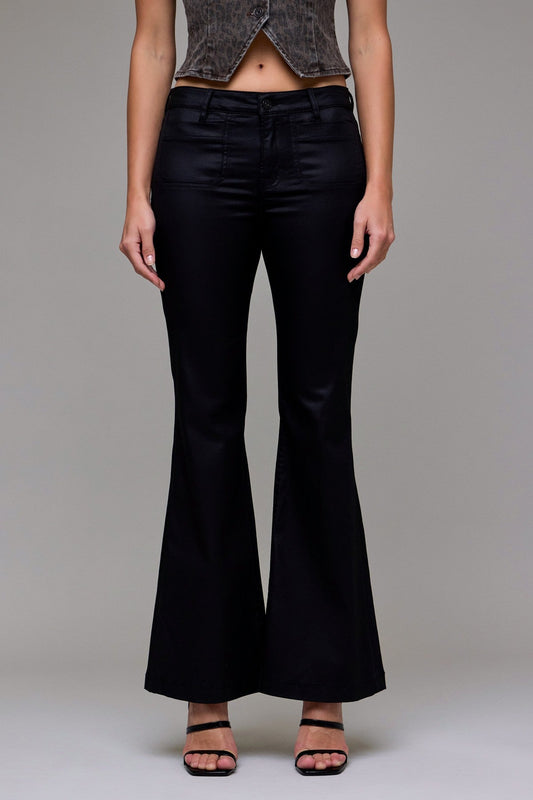 Hidden Low Rise Comfort Coated Flare Jean