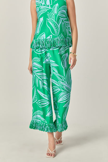 Endless Rose Printed Fringe Pants