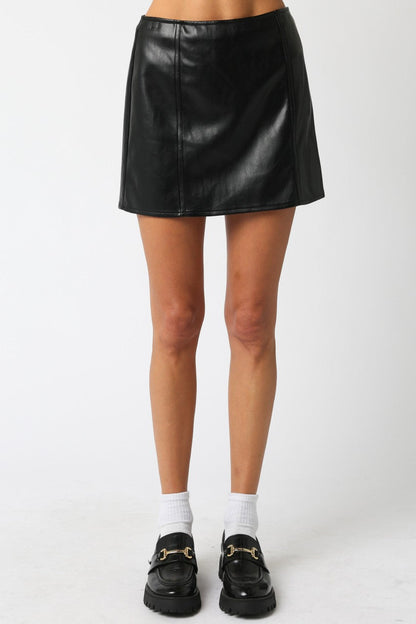 Presley Leather Mini Skirt