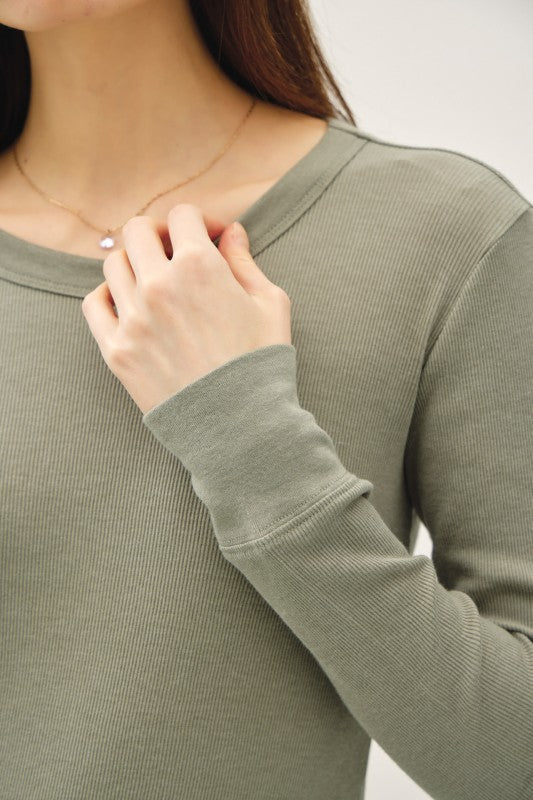 Classic Long Sleeve Ribbed Tee