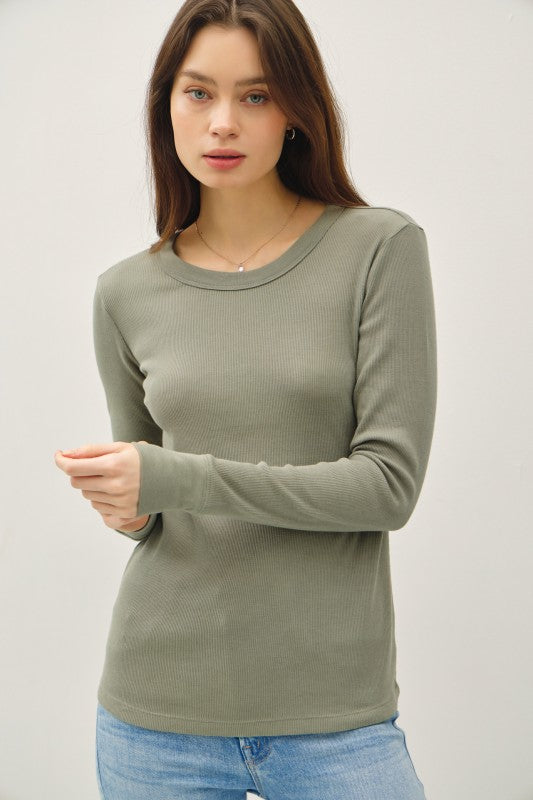 Classic Long Sleeve Ribbed Tee