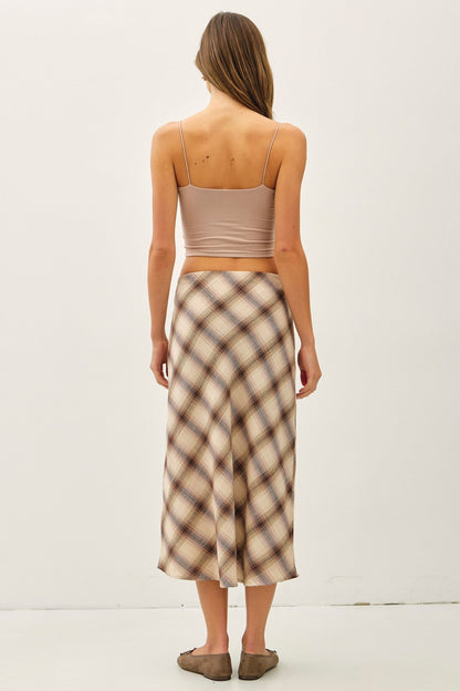 Plaid Midi Skirt