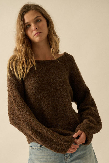 Knit Bubble Sleeve Sweater