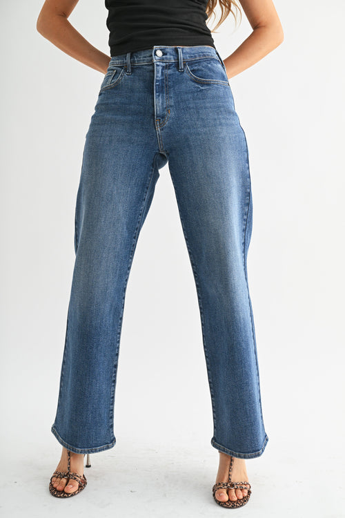 Just Black Loose Straight With Regular Hem