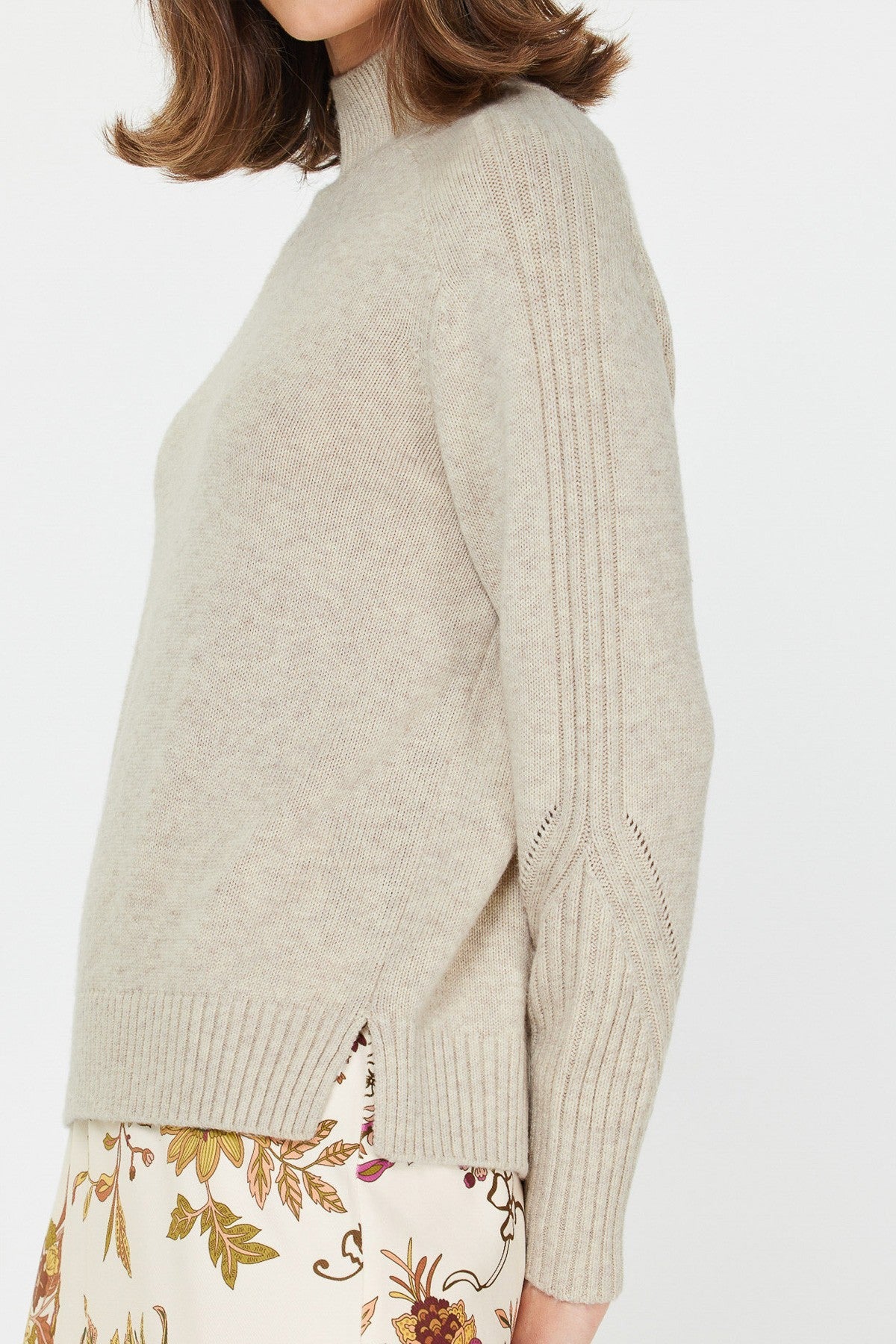 Current Air Turtleneck Cashmere Blend Sweater