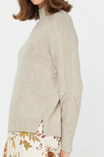 Current Air Turtleneck Cashmere Blend Sweater