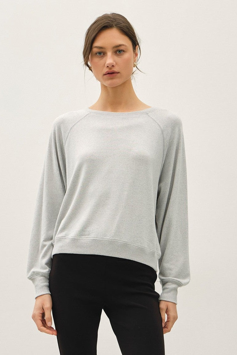 Baseball Style Long-sleeve Boxy Cut Tee