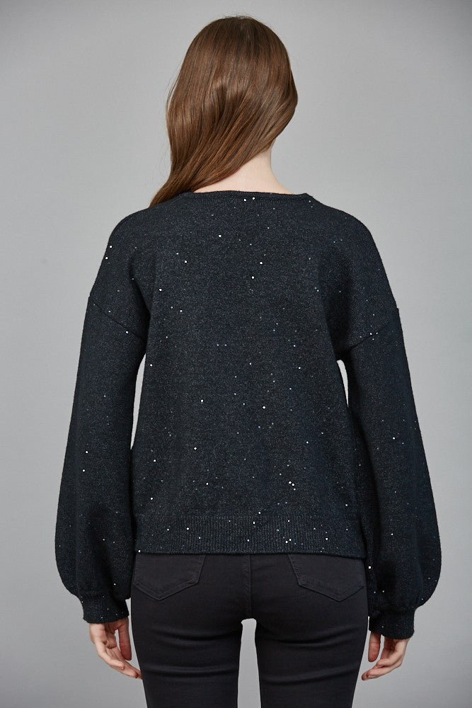 Rhinestone Bow Closure Cardigan