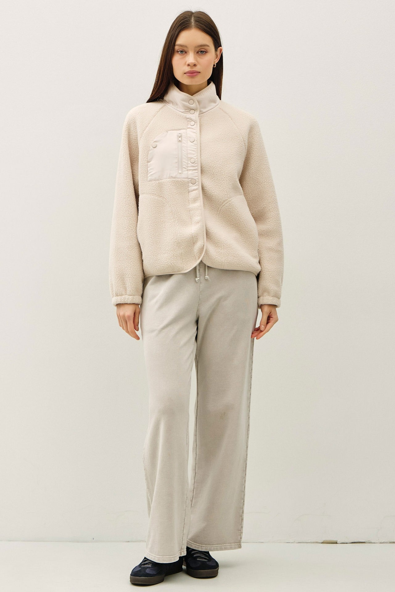 Fleece Button Up Jacket