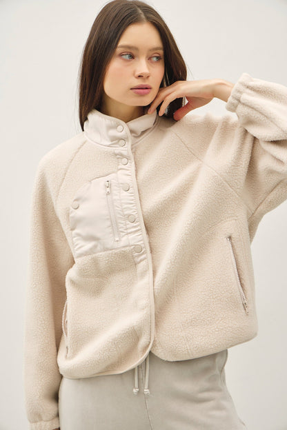 Fleece Button Up Jacket