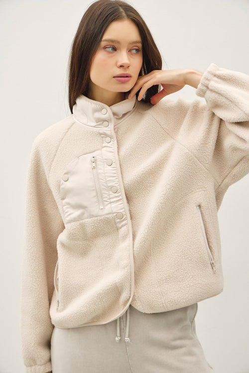 Fleece Button Up Jacket