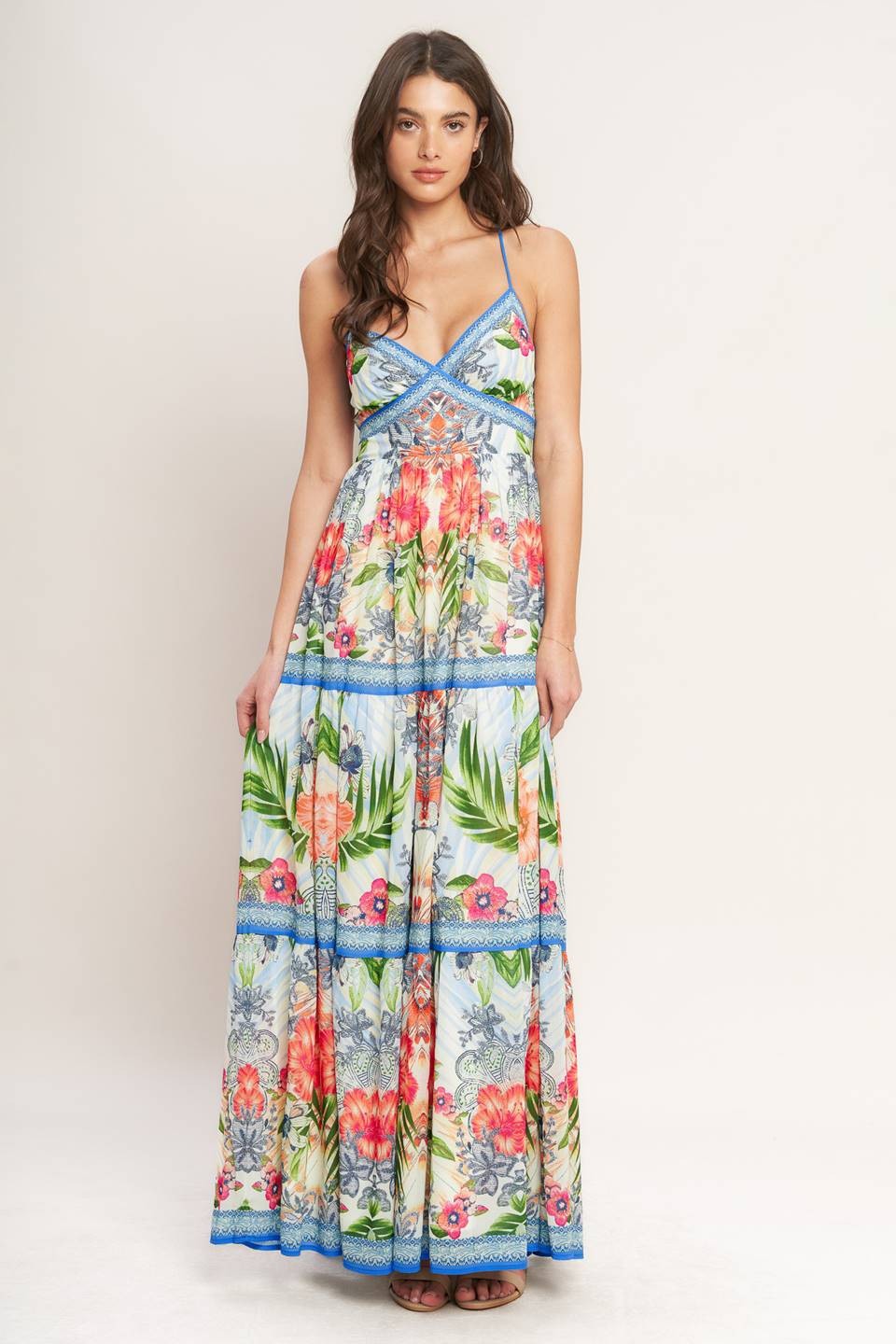 Printed Woven Maxi Dress