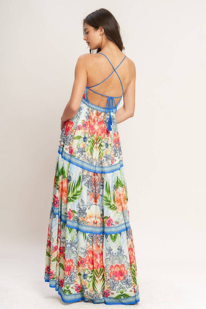Printed Woven Maxi Dress
