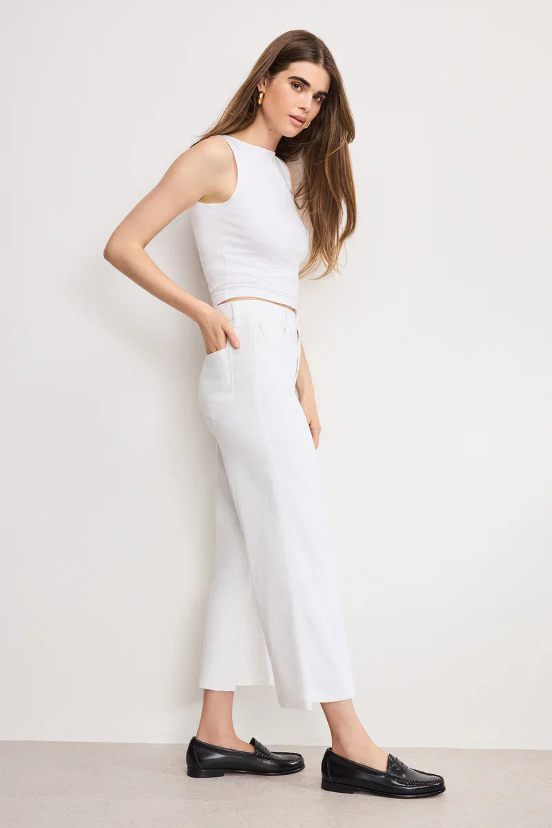 Good American Good Waist Cropped Palazzo