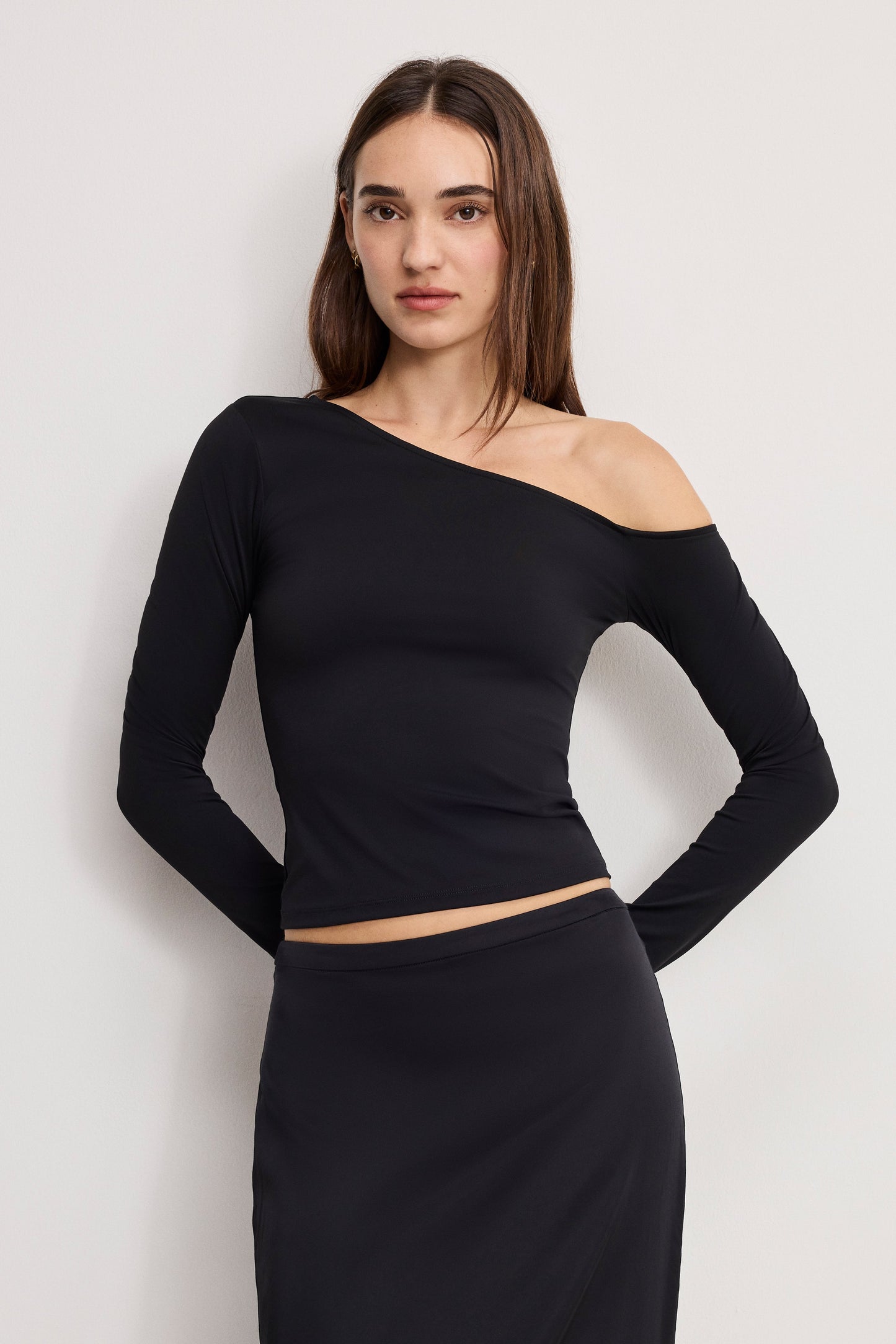 Good American Weightless Scuba One Shoulder Top