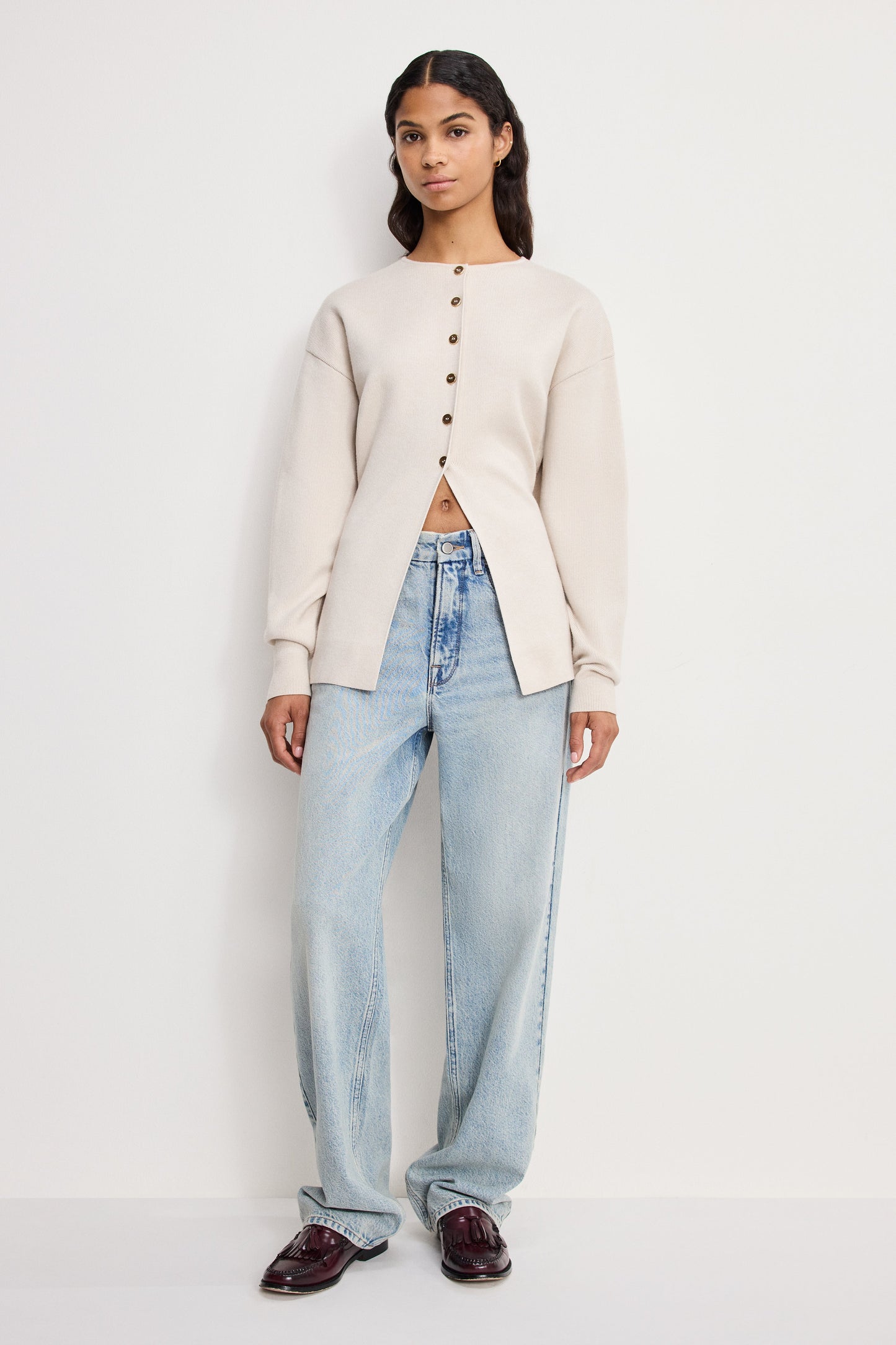Good American Exaggerated Sleeve Cardigan