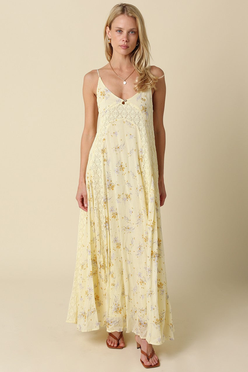 Floral Open Back Maxi