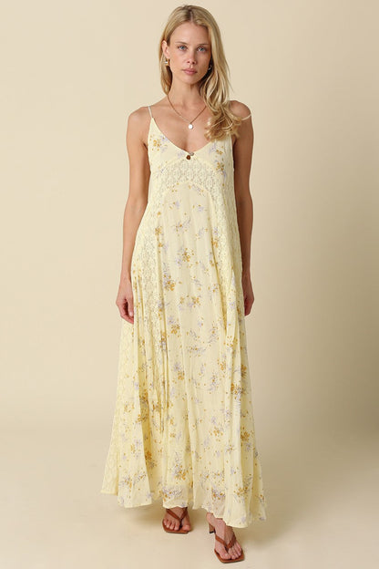 Floral Open Back Maxi