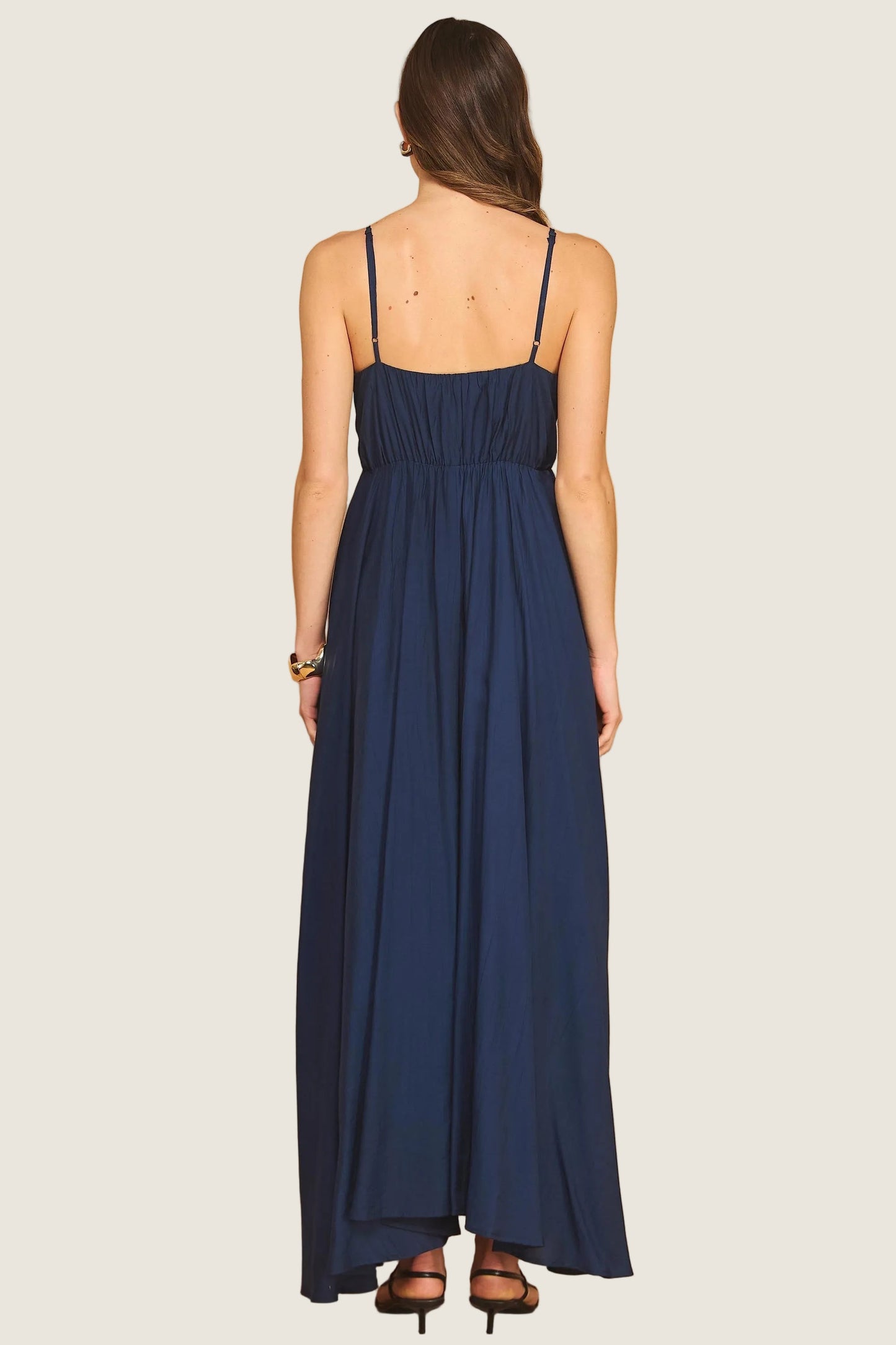 Lattice Bodice Sleeveless Maxi Dress