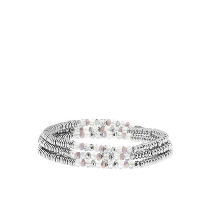 MS Metal Disc/Crystal Stretch Bracelet