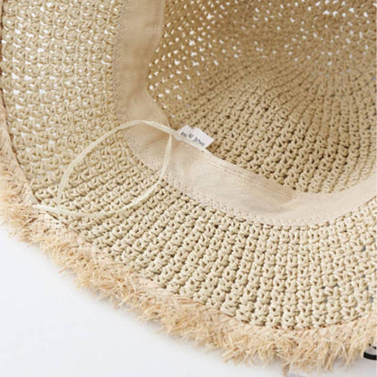 Fashion Wide Brimmed Woven Straw Bucket Hat