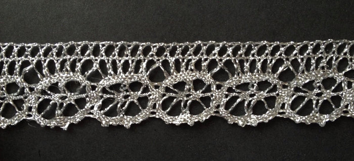 3 Yards Silver Lace Trim #6SL