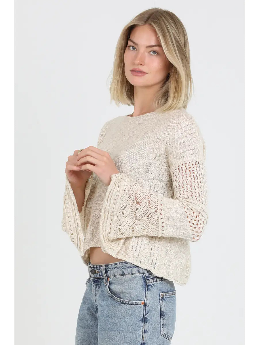 Bell Sleeve Light Weight Pullover