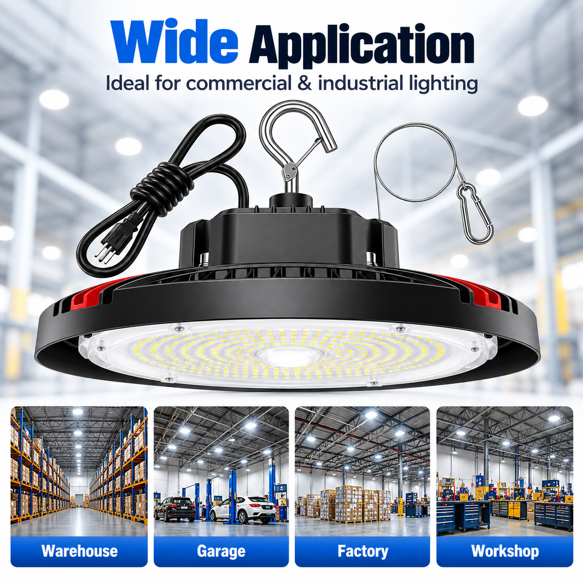 160W UFO LED High Bay Light – 24,000LM 5000K Daylight