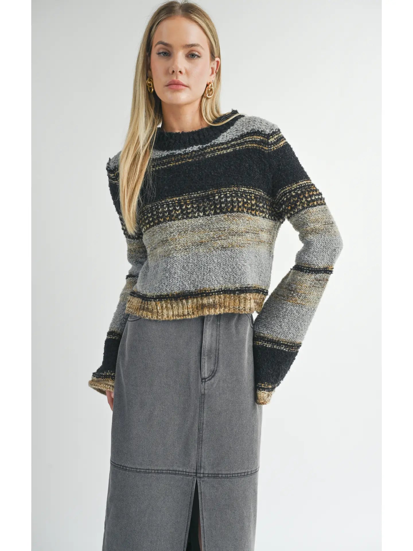Millie Mixed Yarn Sweater