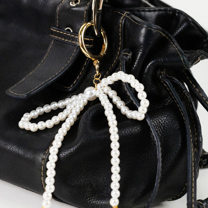 Pearl Bow Bag Charm