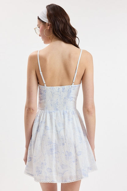 Delicate Lace Fit & Flare Mini Dress