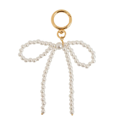 Pearl Bow Bag Charm