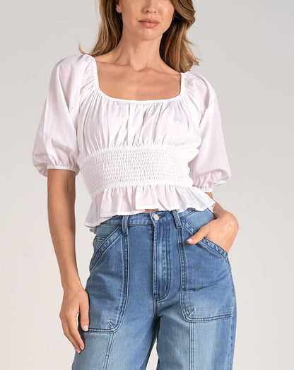 Elan Smock Waist Top