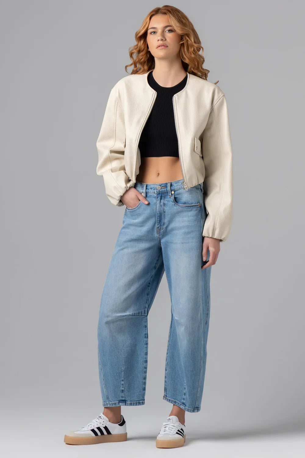 Blank NYC Faux Leather Bomber Jacket