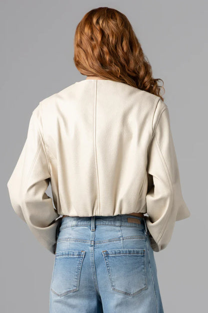 Blank NYC Faux Leather Bomber Jacket