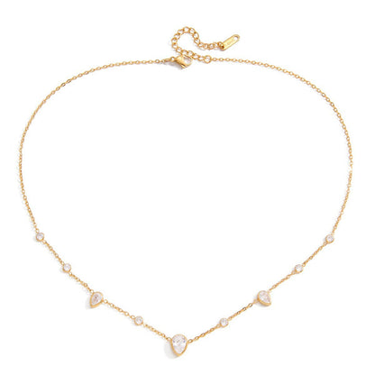 Multi Gem Non-Tarnish Necklace