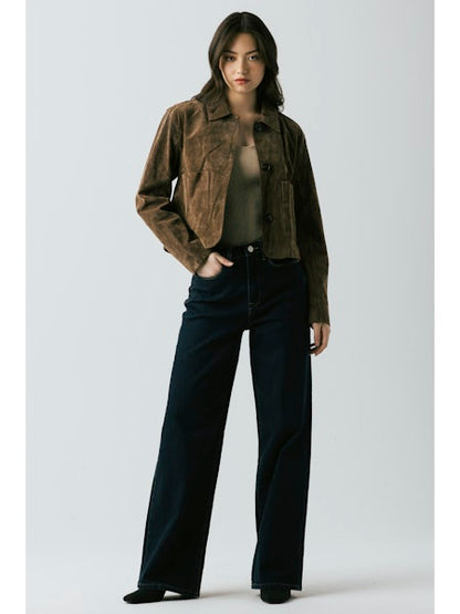 BLANK Suede Cropped Blazer