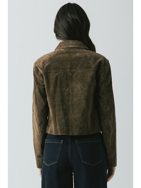 BLANK Suede Cropped Blazer